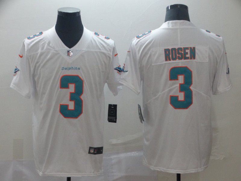 Men Miami Dolphins #3 Rosen White Vapor Untouchable Playe Nike Limited NFL Jerseys